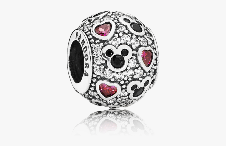 Pandora Disney, Sparkling Mickey Hearts Charm, Clear - Pandora Disney, Transparent Clipart