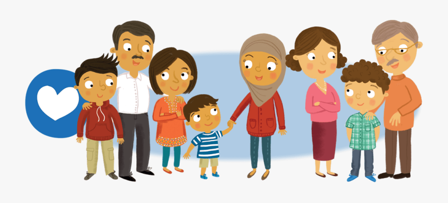 Transparent Happy Family House Clipart - Header Family Cartoon, Transparent Clipart