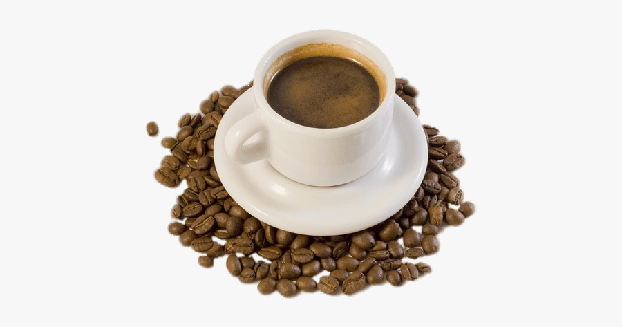 Cup Of Coffee And Beans - Taza De Cafe Png, Transparent Clipart
