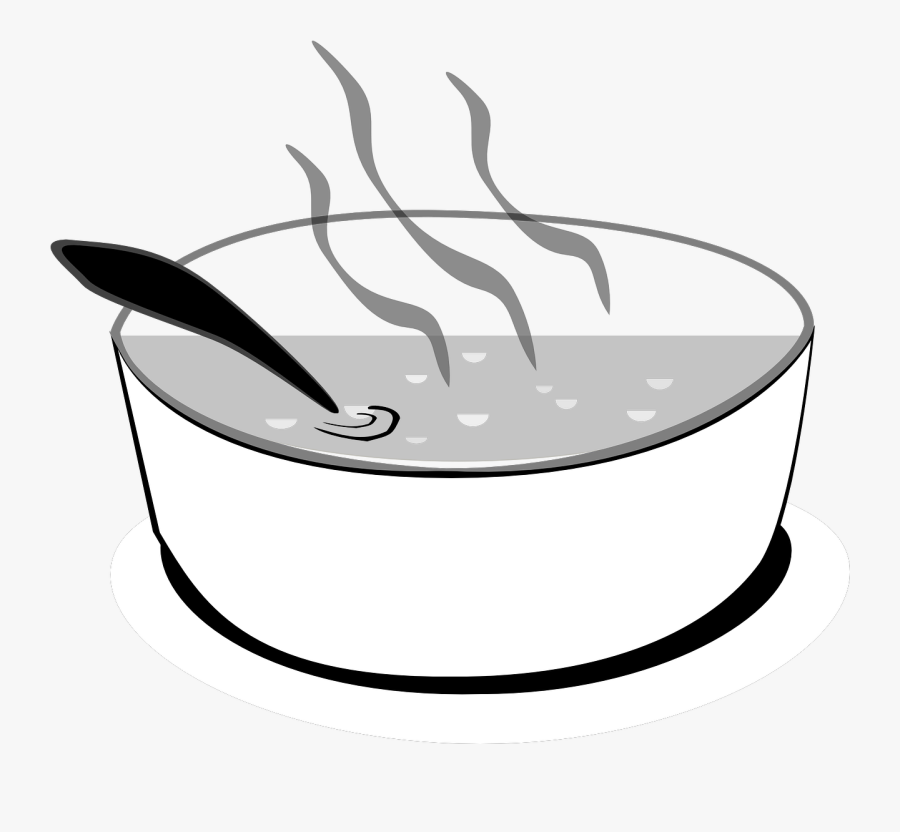 Black And White Clip Art Soup, Transparent Clipart