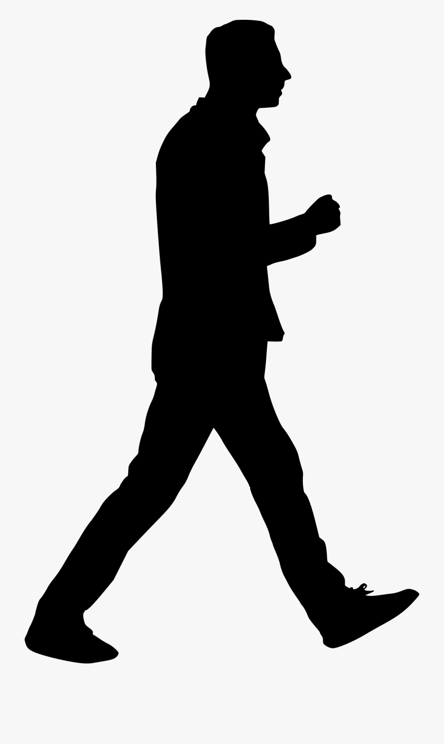 Walking Man Silhouette Transparent Background, Transparent Clipart