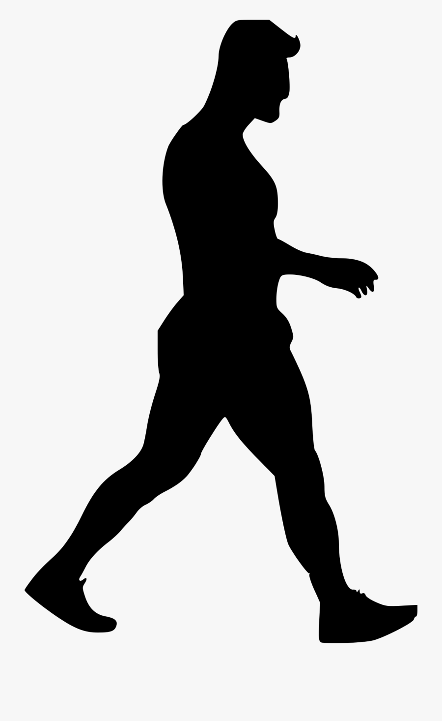Silhouette Woman Walk Png, Transparent Clipart