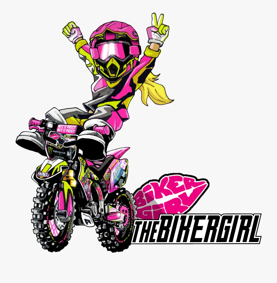 Motocross Clipart Girl - Dirtbike Clipart Girl, Transparent Clipart