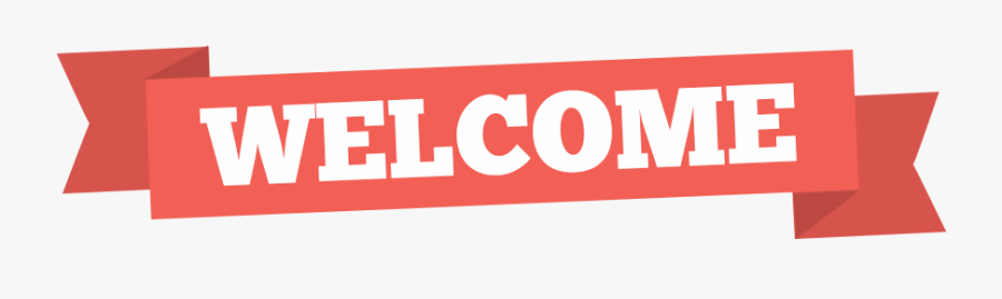 Simple Red Welcome Banner - Welcome Png, Transparent Clipart