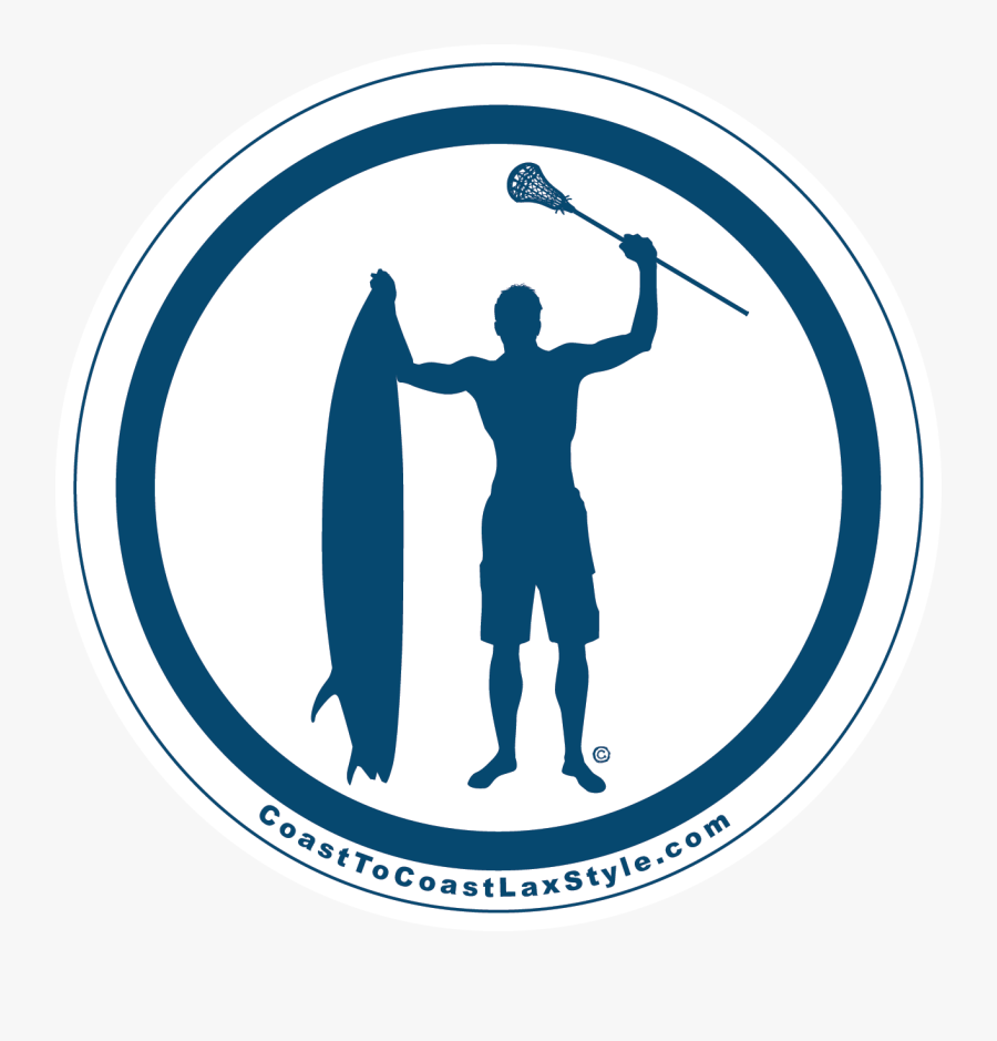 Lax Surfer Sticker - Coast To Coast Lax, Transparent Clipart