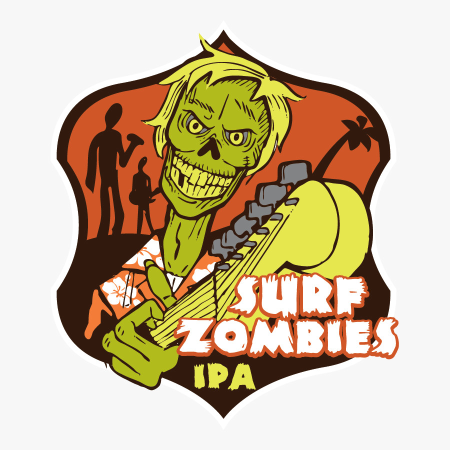Surf Zombies - Cartoon, Transparent Clipart