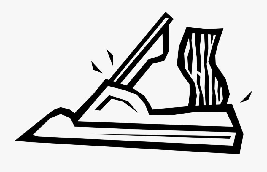Vector Illustration Of Wood Plane Carpentry Tool For, Transparent Clipart