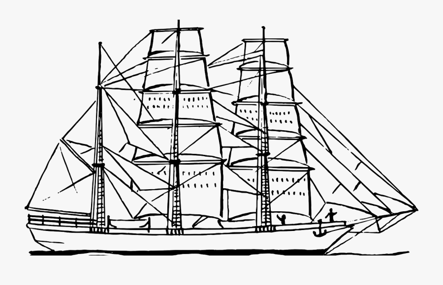 Free Printable Boat Coloring Pages For Kids Boats Ships - Ship Line Drawing, Transparent Clipart