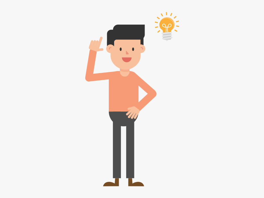 Man With Idea Cartoon, Transparent Clipart