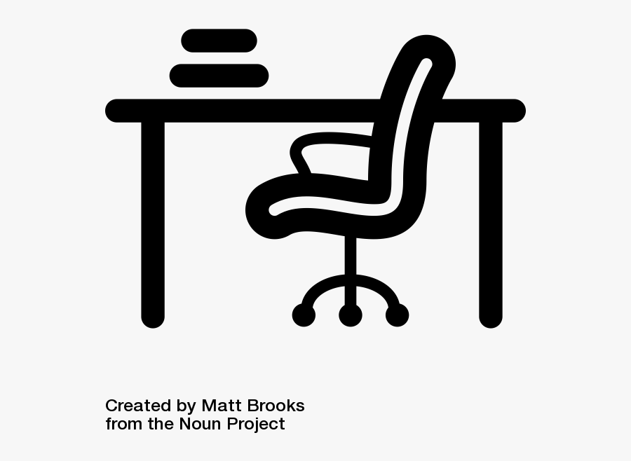 Desk By Matt Brooks - Office Chair, Transparent Clipart