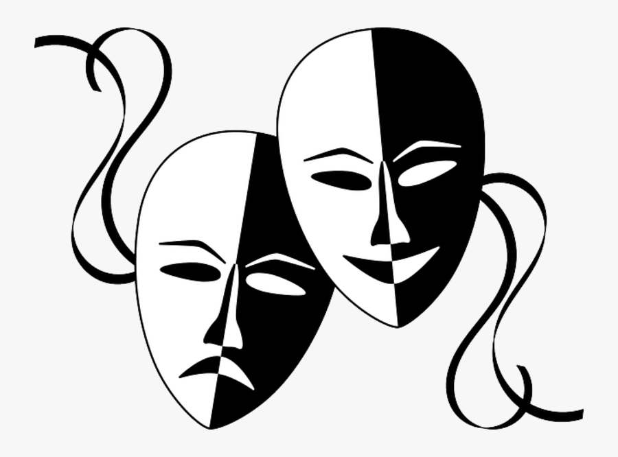 Theatre Masks, Transparent Clipart