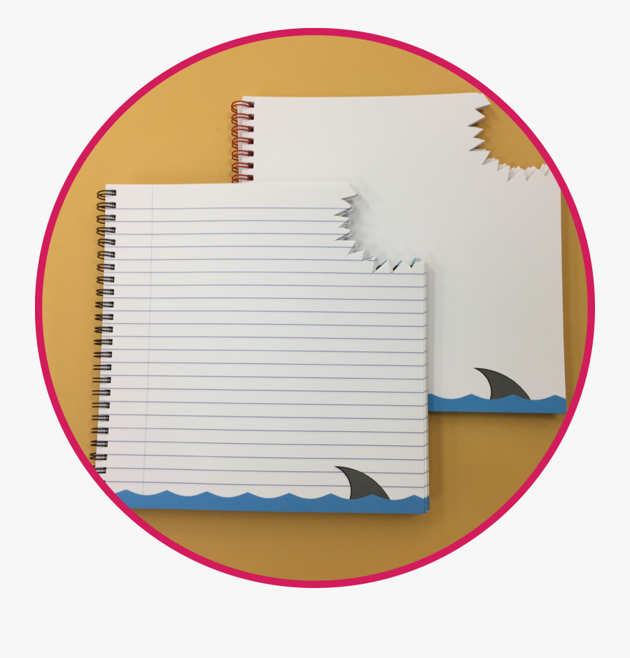 Download Shark Bite Lined And Sketch Paper - Shark Bite Out Of ...