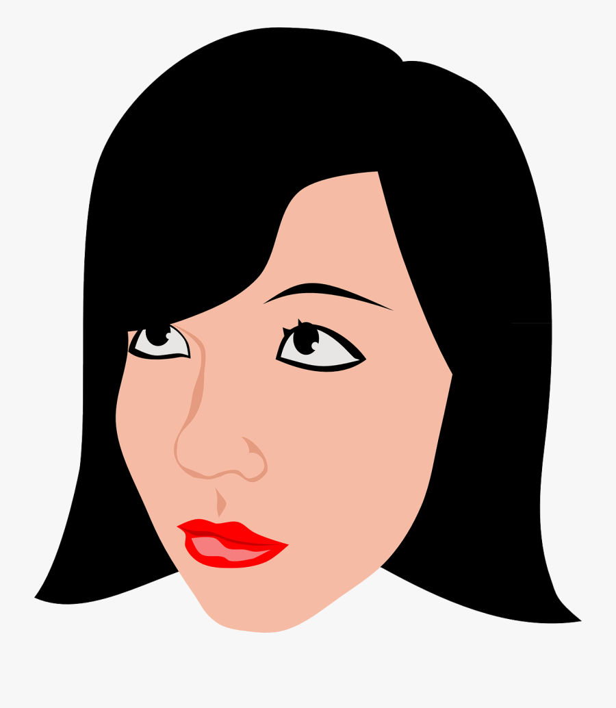 Girl Face Cartoon Clipart 26, - Letak Tahi Lalat Yang Membawa Sial, Transparent Clipart