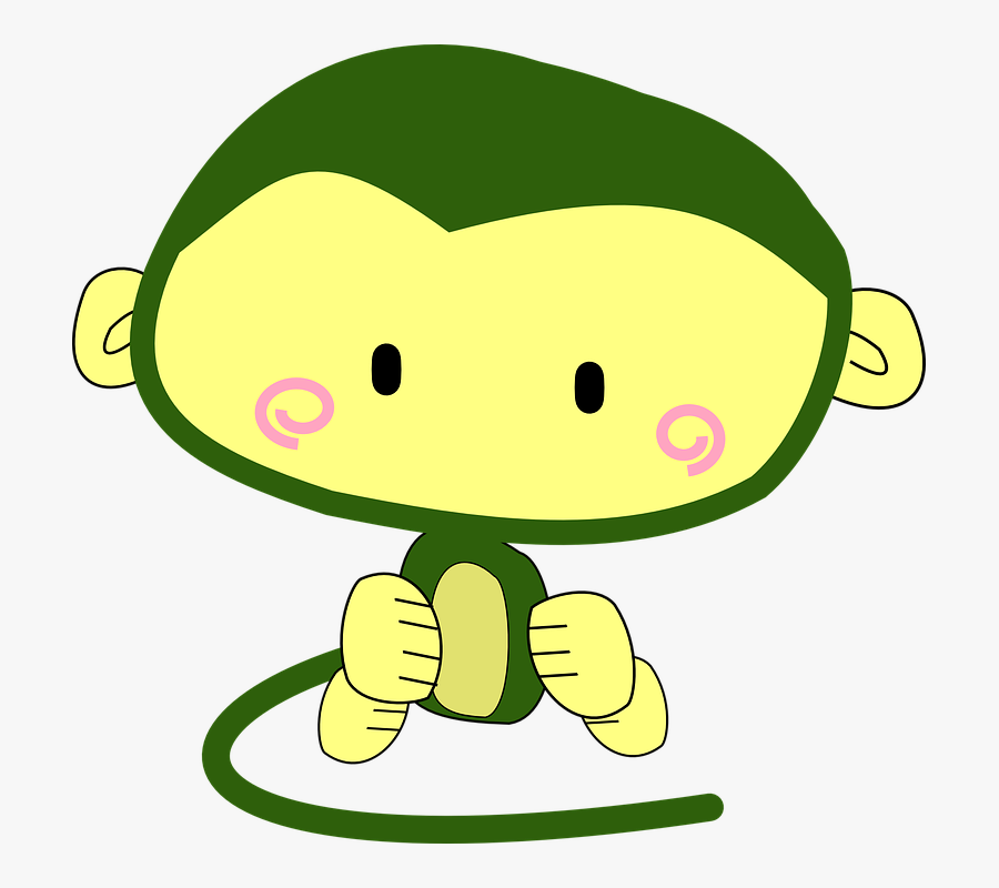 Girl Monkey Face Clipart - Cute Monkey, Transparent Clipart