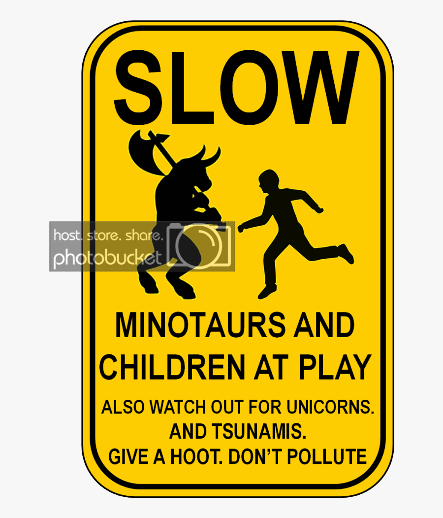 Road Signs Slow Children At Play, Transparent Clipart