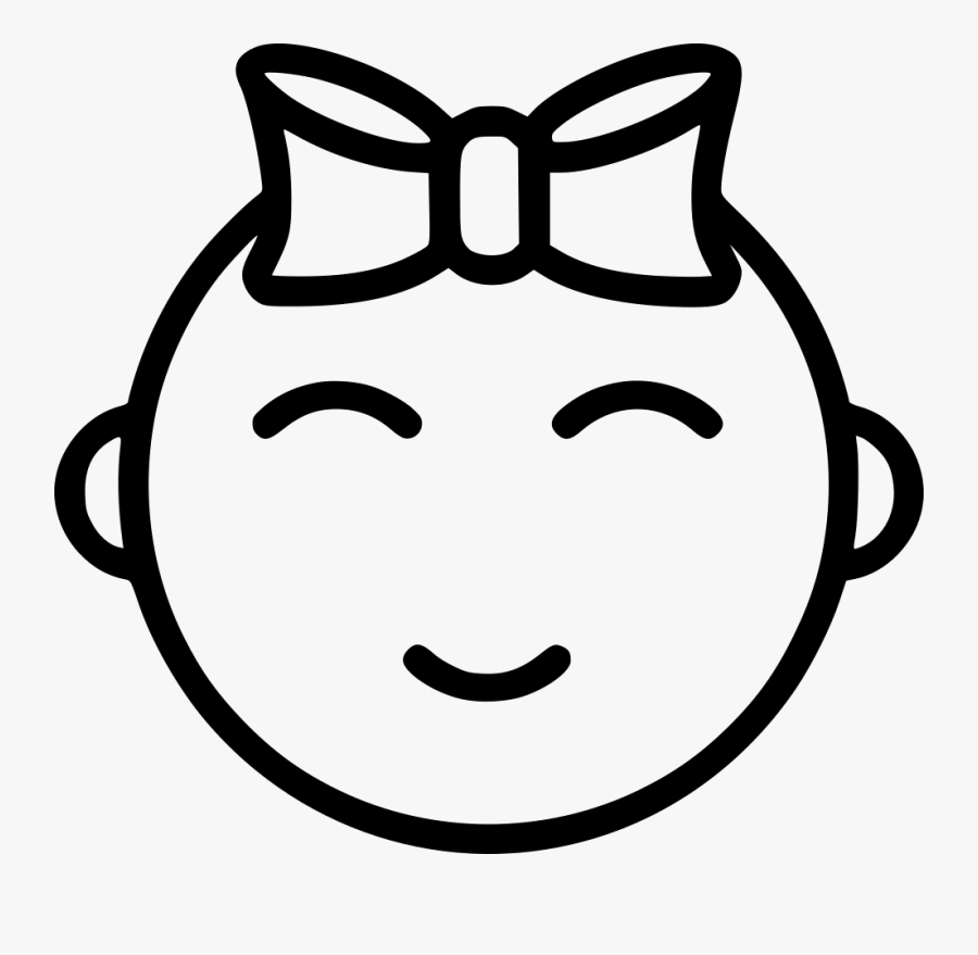 Face,white,line Art,nose,cheek,facial And White,eyewear,no - Baby Icon Black And White, Transparent Clipart