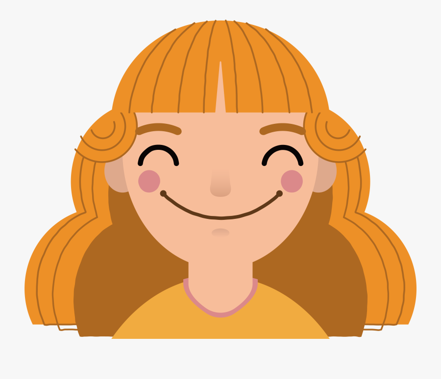 Clipart Smile Girl Indian Face - Cartoon, Transparent Clipart