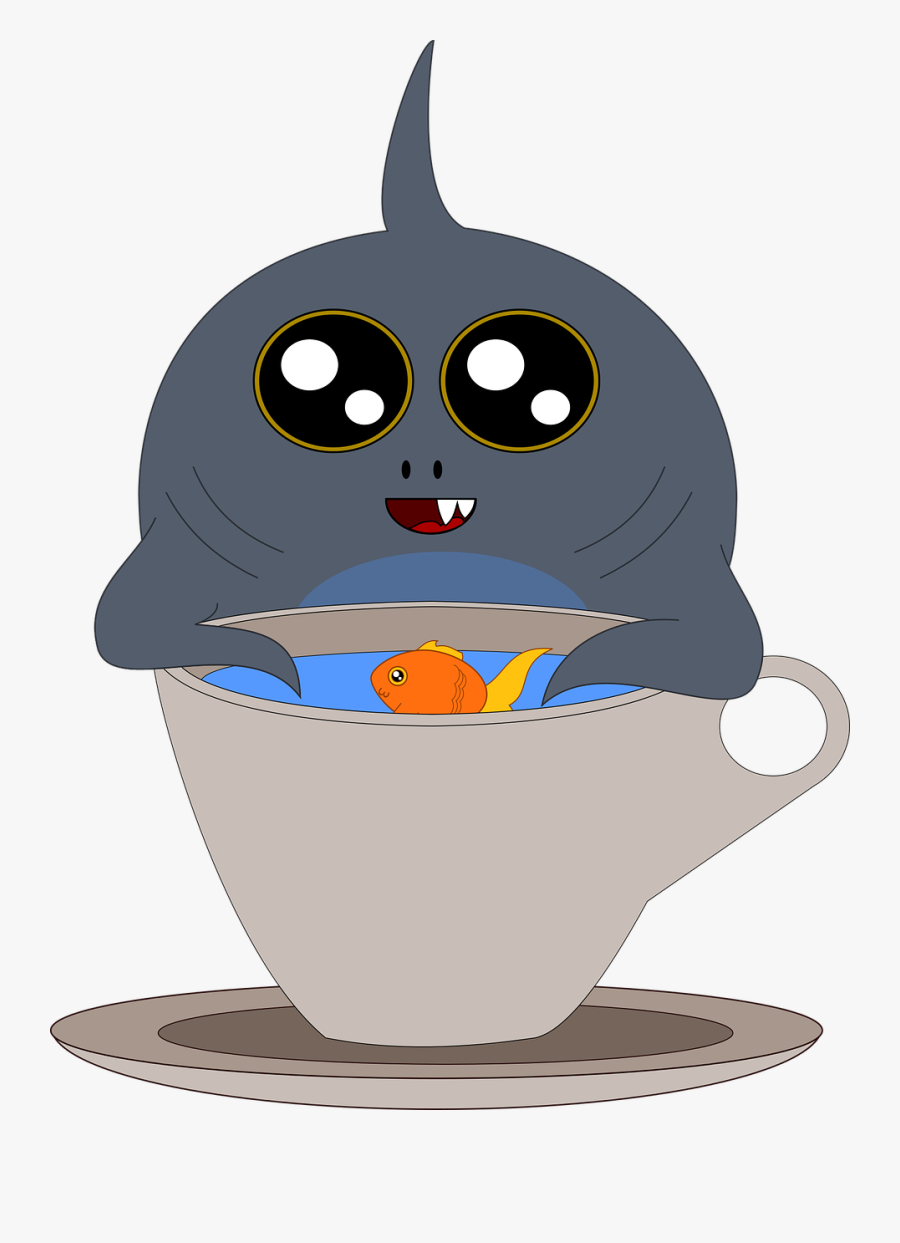 Shark Cup Fish Free Picture - Background Radiation In The Uk, Transparent Clipart