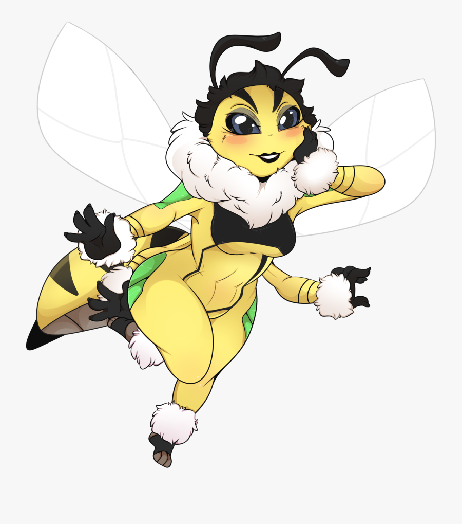 Clip Art Pretty Bee - Cartoon, Transparent Clipart