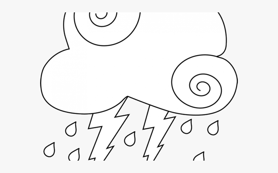 Thunder Clipart Rainy Cloud - Cartoon, Transparent Clipart