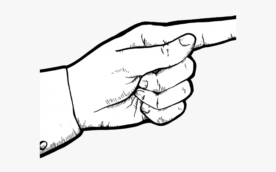 Black Finger Pointing Clipart, Transparent Clipart