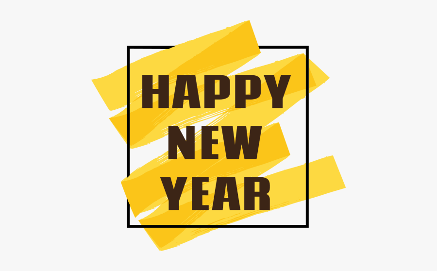Typography Vector Happy New Year - Graphic Design, Transparent Clipart