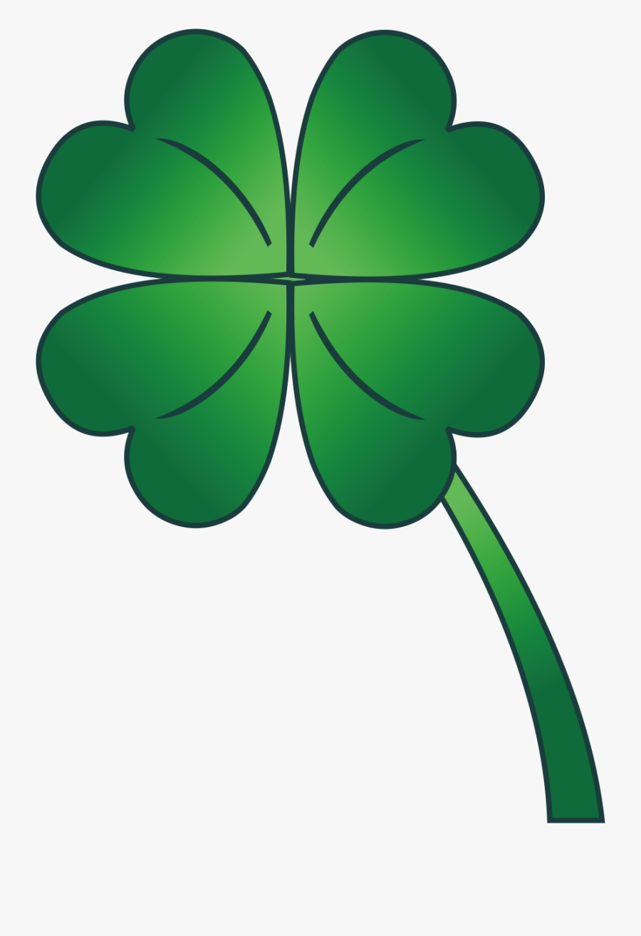 4 Leaf Clover Gradient - Four Leaf Clover Clip Art, Transparent Clipart