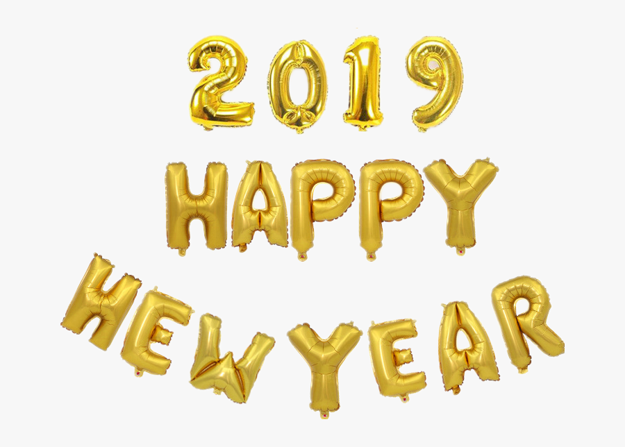 Happy New Year2019 Banner, Transparent Clipart