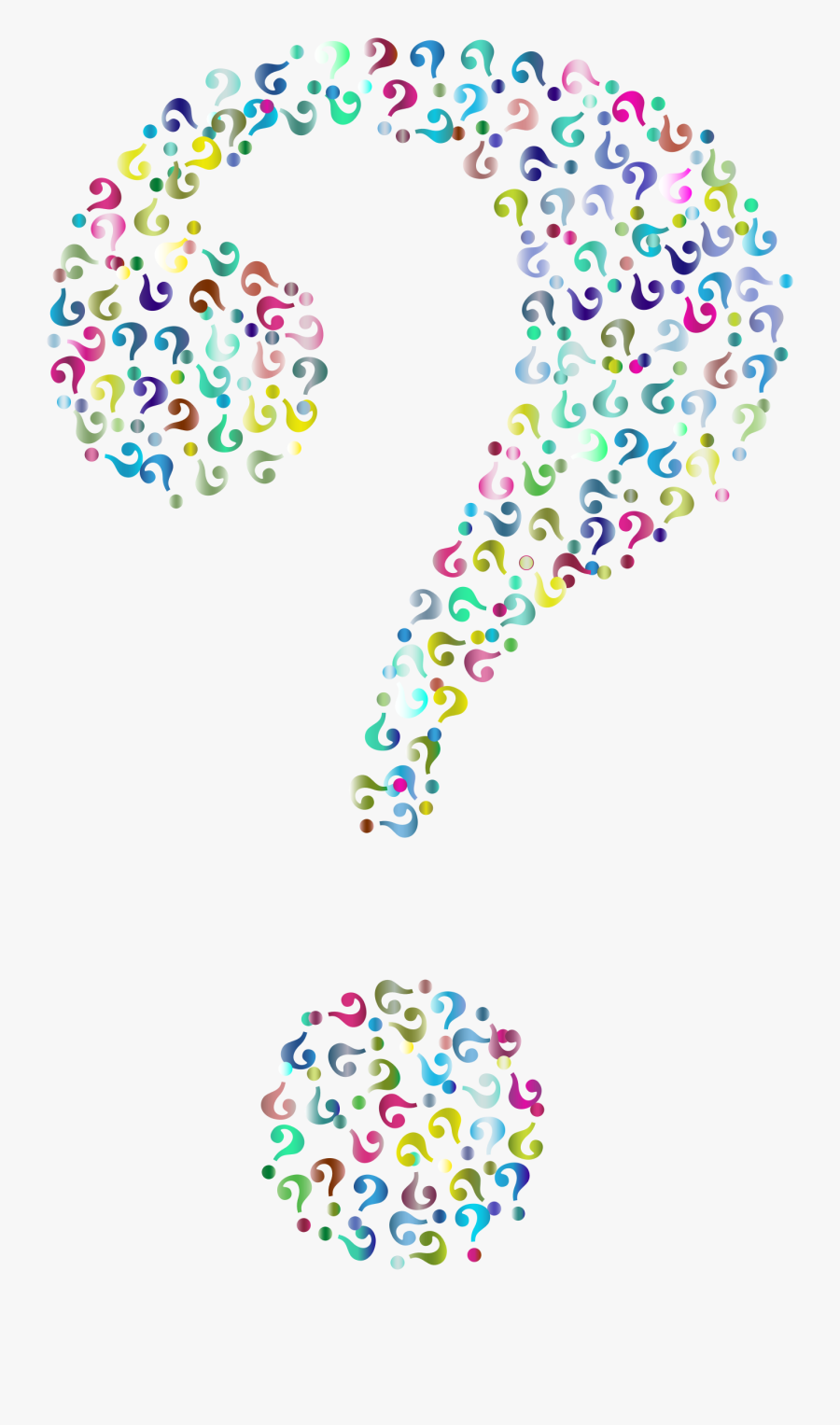 Clip Art Prismatic Mark Fractal No - Question Mark Of Question Marks, Transparent Clipart