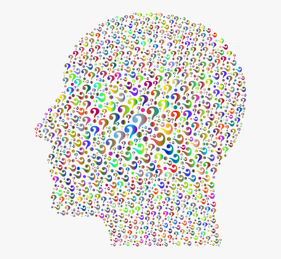 Area,text,line - Brain With Question Mark Transparent Background, Transparent Clipart