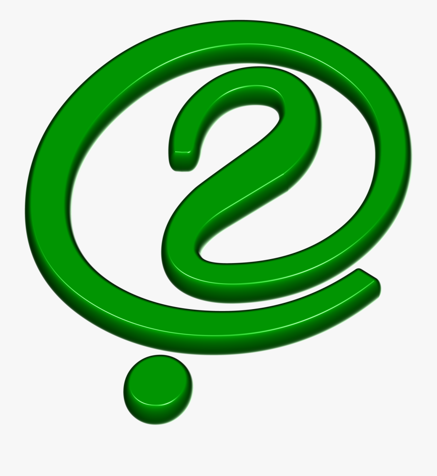 The Question Mark In The Green Circle - Circle, Transparent Clipart