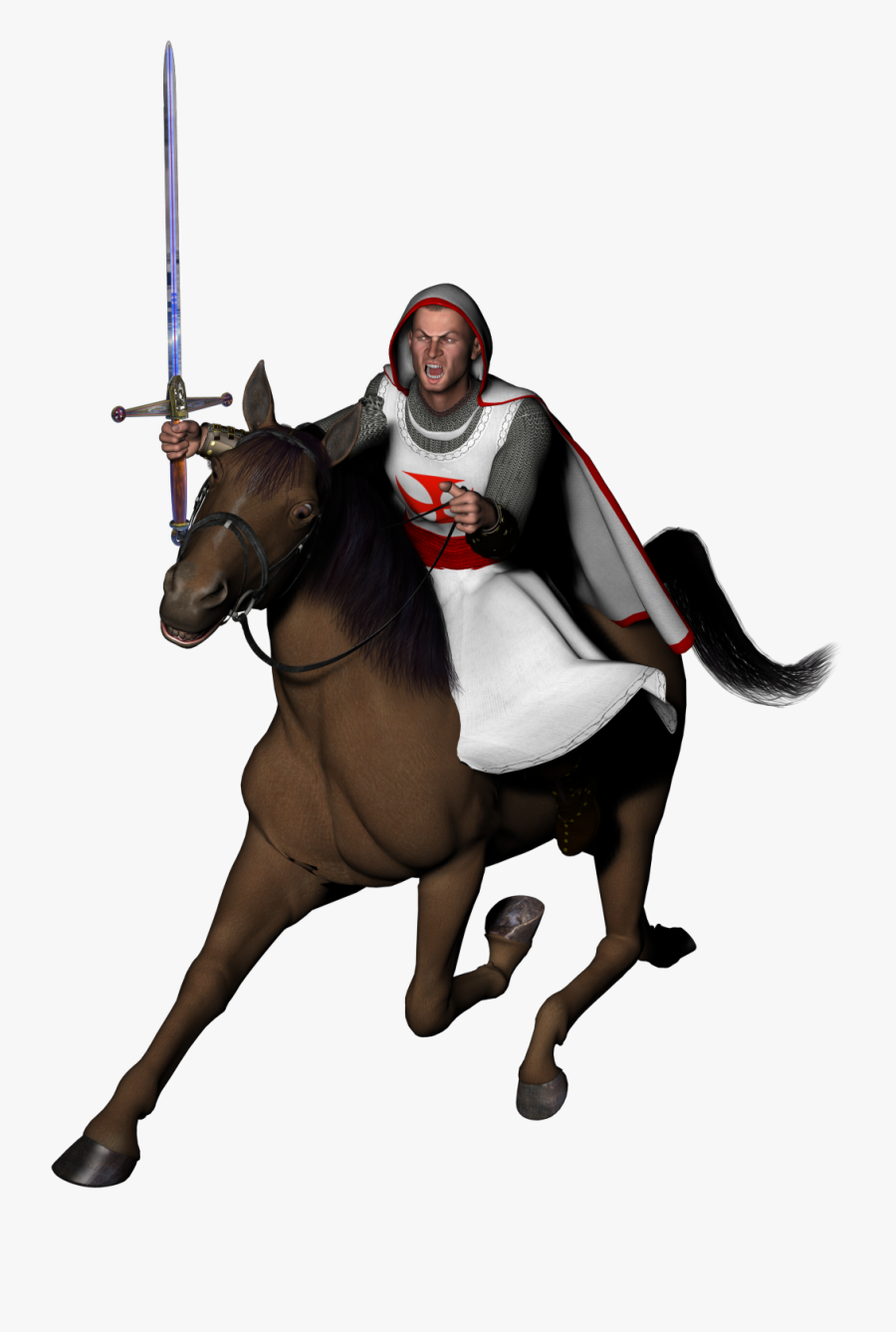 Medival Knight Png Image - Knights On Horse Png, Transparent Clipart