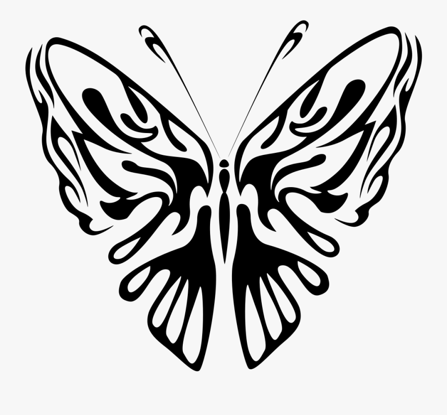 Butterfly Line Art - Butterfly Clip Art, Transparent Clipart