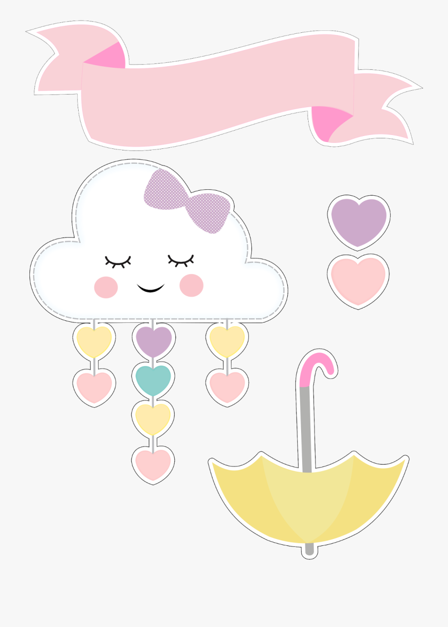 Pin By Edja Maria - Molde Chuva De Amor, Transparent Clipart