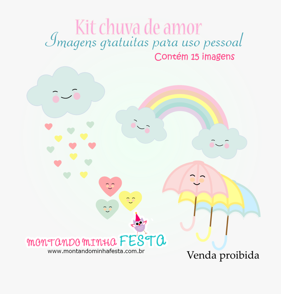 Background Chuva De Amor - Illustration, Transparent Clipart