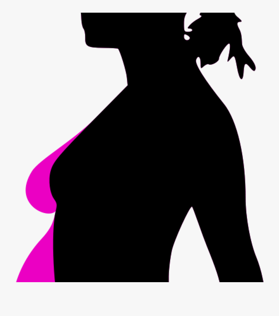 Pregnant Woman Silhouette Clip Art Pregnancy Free Stock - Black Pregnant Animated Woman, Transparent Clipart