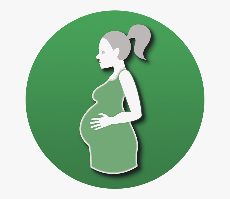 Pregnant Icon Green, Transparent Clipart