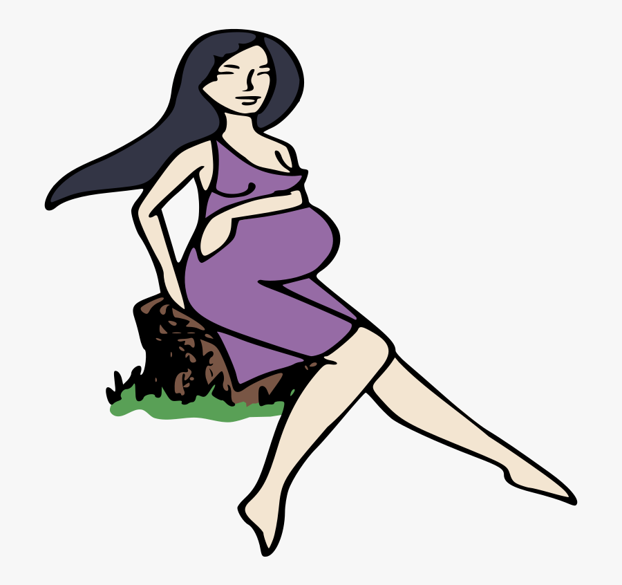 Pregnant Woman Sitting Png, Transparent Clipart