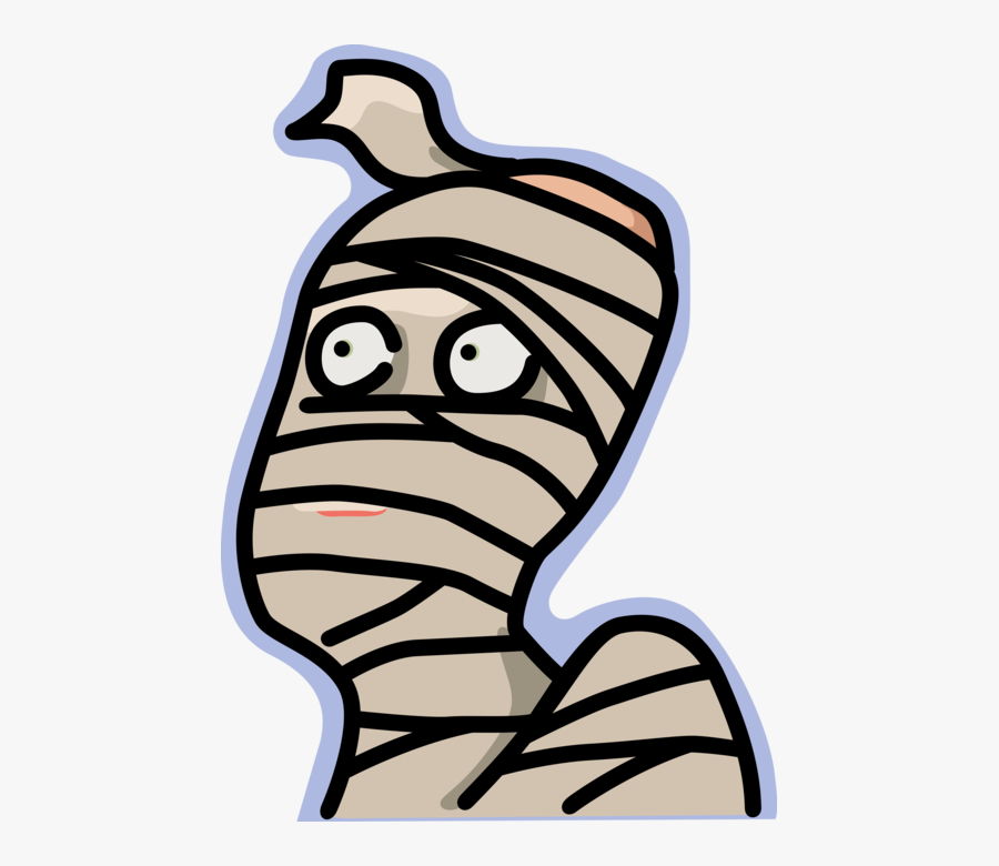 Vector Illustration Of Scary Halloween Mummy Deceased - Aprender A Leer Letra M, Transparent Clipart