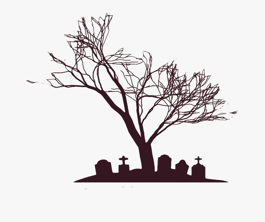 Halloween Tree Background, Transparent Clipart