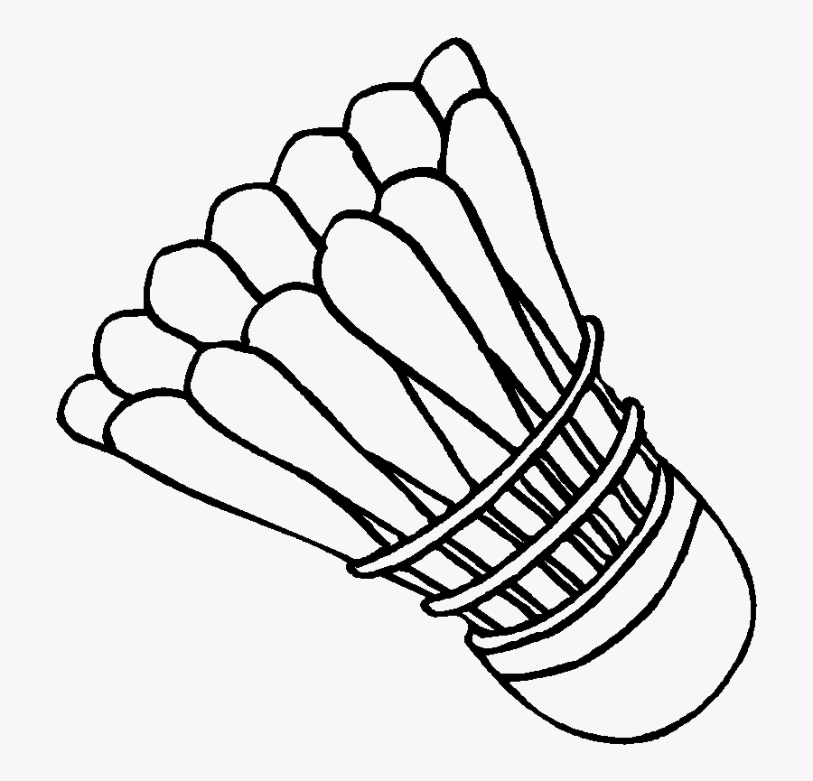 Download Badminton Clipart Black And White - Badminton Birdie Coloring Page , Free Transparent Clipart ...