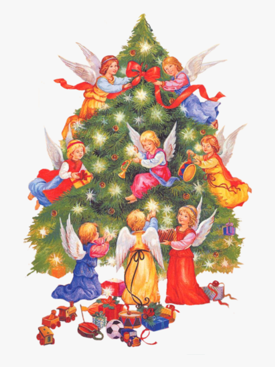 Merry Christmas Clipart Angel - Christmas Tree, Transparent Clipart