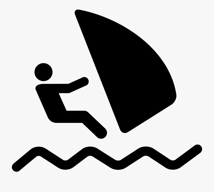 Wind Surfing Icon, Transparent Clipart