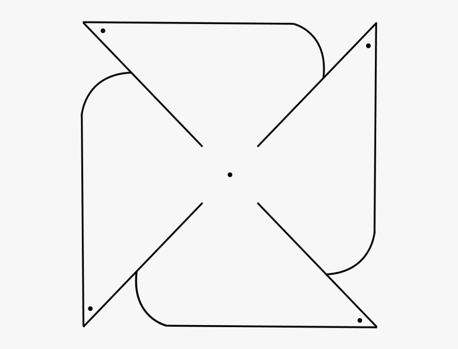 Pinwheel Drawing Windmill Transparent Png Clipart Free - Make A Windmill Template, Transparent Clipart
