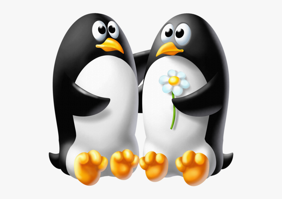 Cute Penguins In Love Clipart , Png Download - Pinguini Innamorati, Transparent Clipart