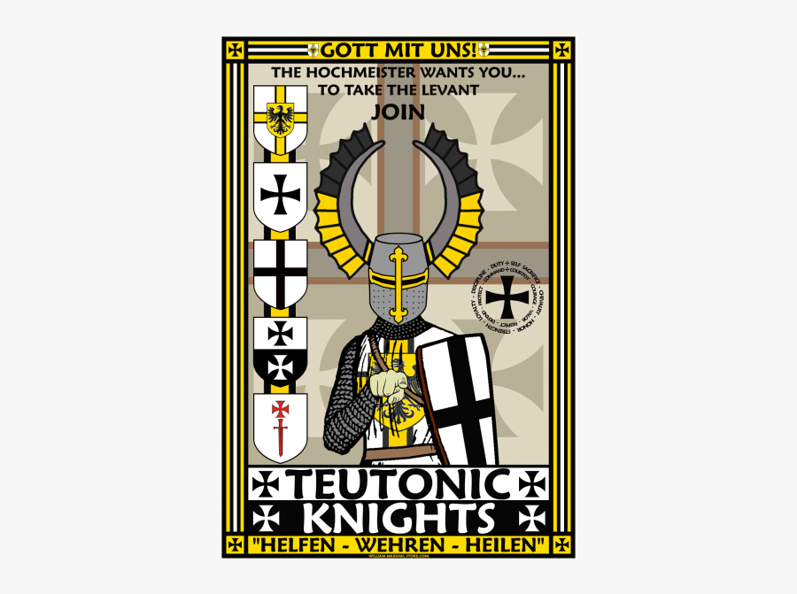 Teutonic Knights Recruitment Poster, Transparent Clipart