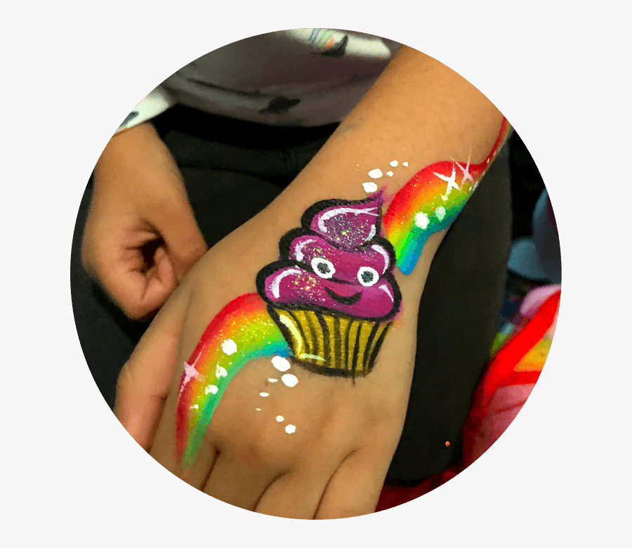 Cupcake Face Painting Birthdays Vancouver - Cupcake Face Paint, Transparent Clipart