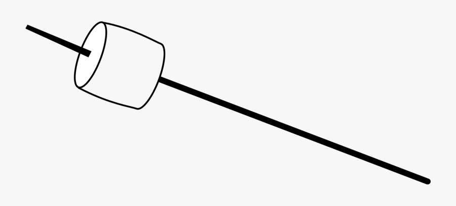 Marshmallow Stick Candy Free Picture - Camping Food Clipart Black And White, Transparent Clipart