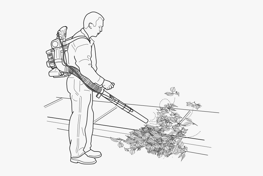 Leaf Blower Hi - Drawings Of Leaf Blowers, Transparent Clipart