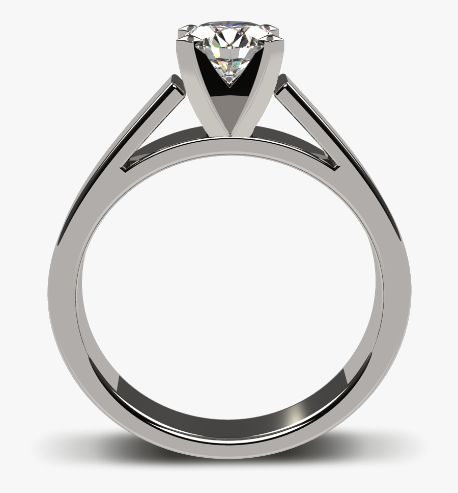 K White Gold - Engagement Ring, Transparent Clipart